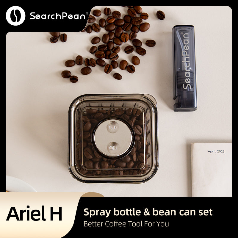 SprayBottleForReducingCoffeePowerStatic&CoffeeBeansJarForKitchenFoodStorageContainerCansFreshKeepingMoistureProof