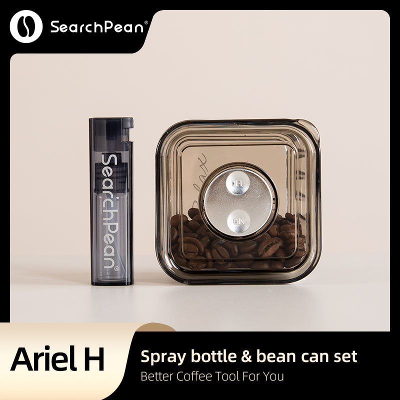 SprayBottleForReducingCoffeePowerStatic&CoffeeBeansJarForKitchenFoodStorageContainerCansFreshKeepingMoistureProof