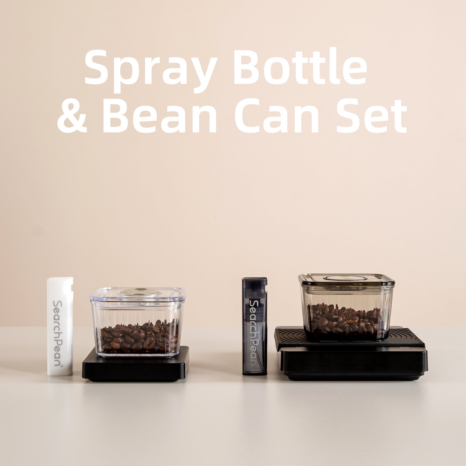 SprayBottleForReducingCoffeePowerStatic&CoffeeBeansJarForKitchenFoodStorageContainerCansFreshKeepingMoistureProof