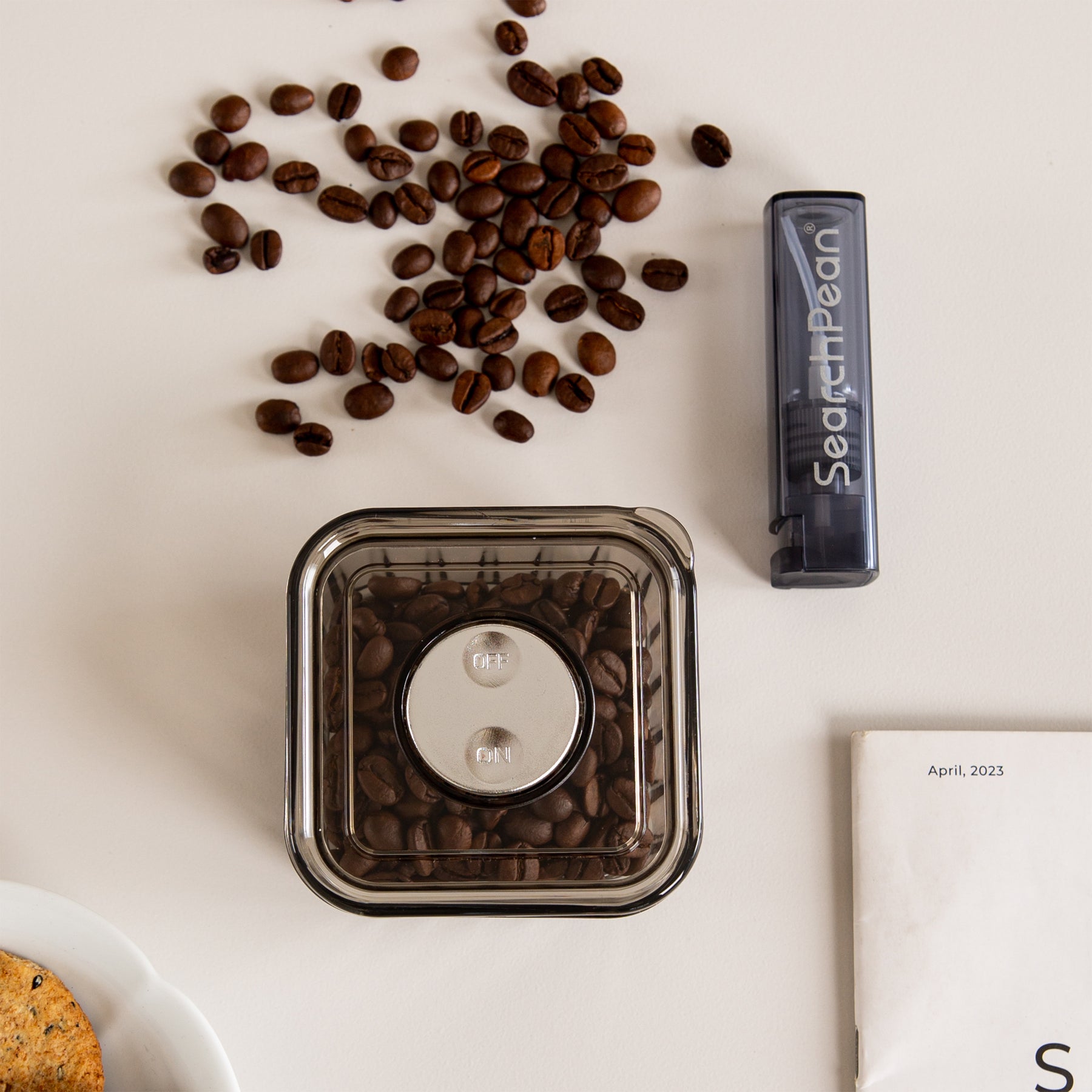 SprayBottleForReducingCoffeePowerStatic&CoffeeBeansJarForKitchenFoodStorageContainerCansFreshKeepingMoistureProof