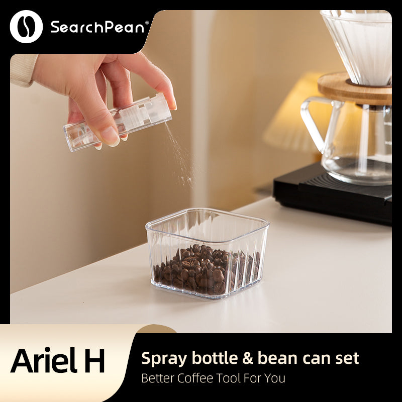 SprayBottleForReducingCoffeePowerStatic&CoffeeBeansJarForKitchenFoodStorageContainerCansFreshKeepingMoistureProof