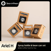 SprayBottleForReducingCoffeePowerStatic&CoffeeBeansJarForKitchenFoodStorageContainerCansFreshKeepingMoistureProof