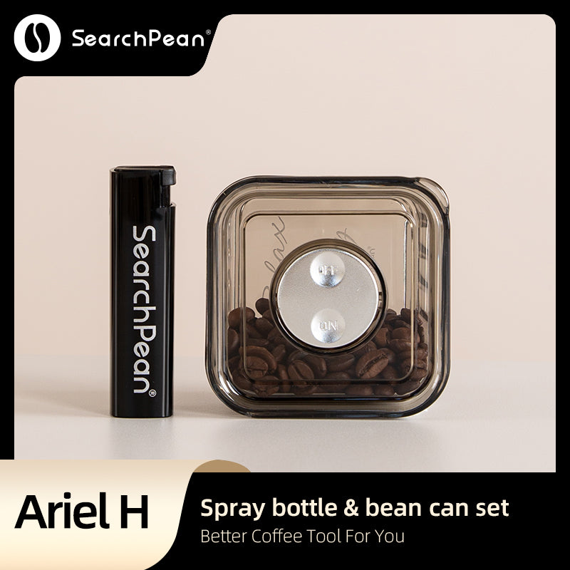 SprayBottleForReducingCoffeePowerStatic&CoffeeBeansJarForKitchenFoodStorageContainerCansFreshKeepingMoistureProof