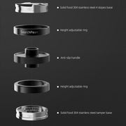 SongBean 51/58mm Coffee Distributor & Tamper,Dual Head Coffee Leveler Fits, Adjustable Depth-Espresso 3Angled and Flat Tampers