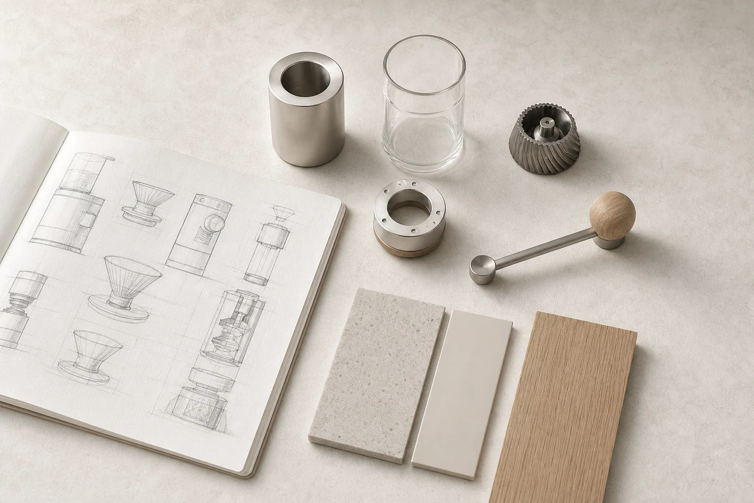 Water, coffee tools and brewing notes